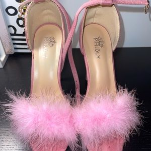 Pink Fluffy Heels